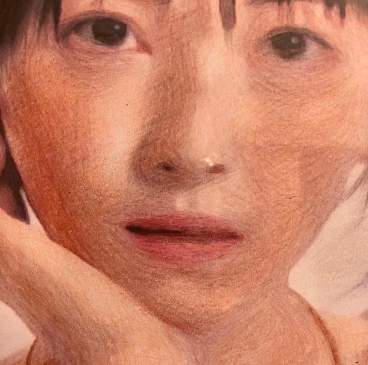 女優画⑦額装品 額縁寸法45cm×33cm パステル、水彩、色鉛筆画 - メルカリ