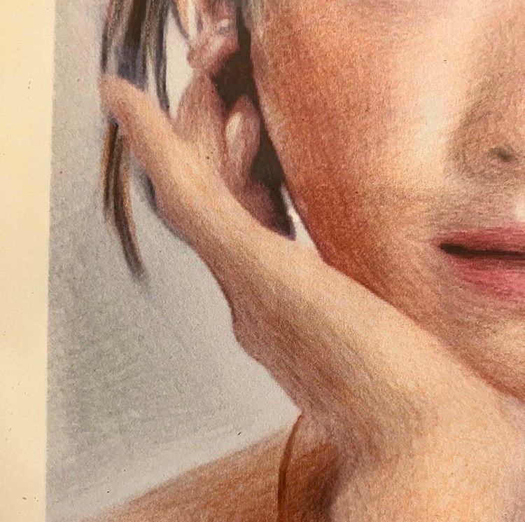 女優画⑦額装品 額縁寸法45cm×33cm パステル、水彩、色鉛筆画 - メルカリ
