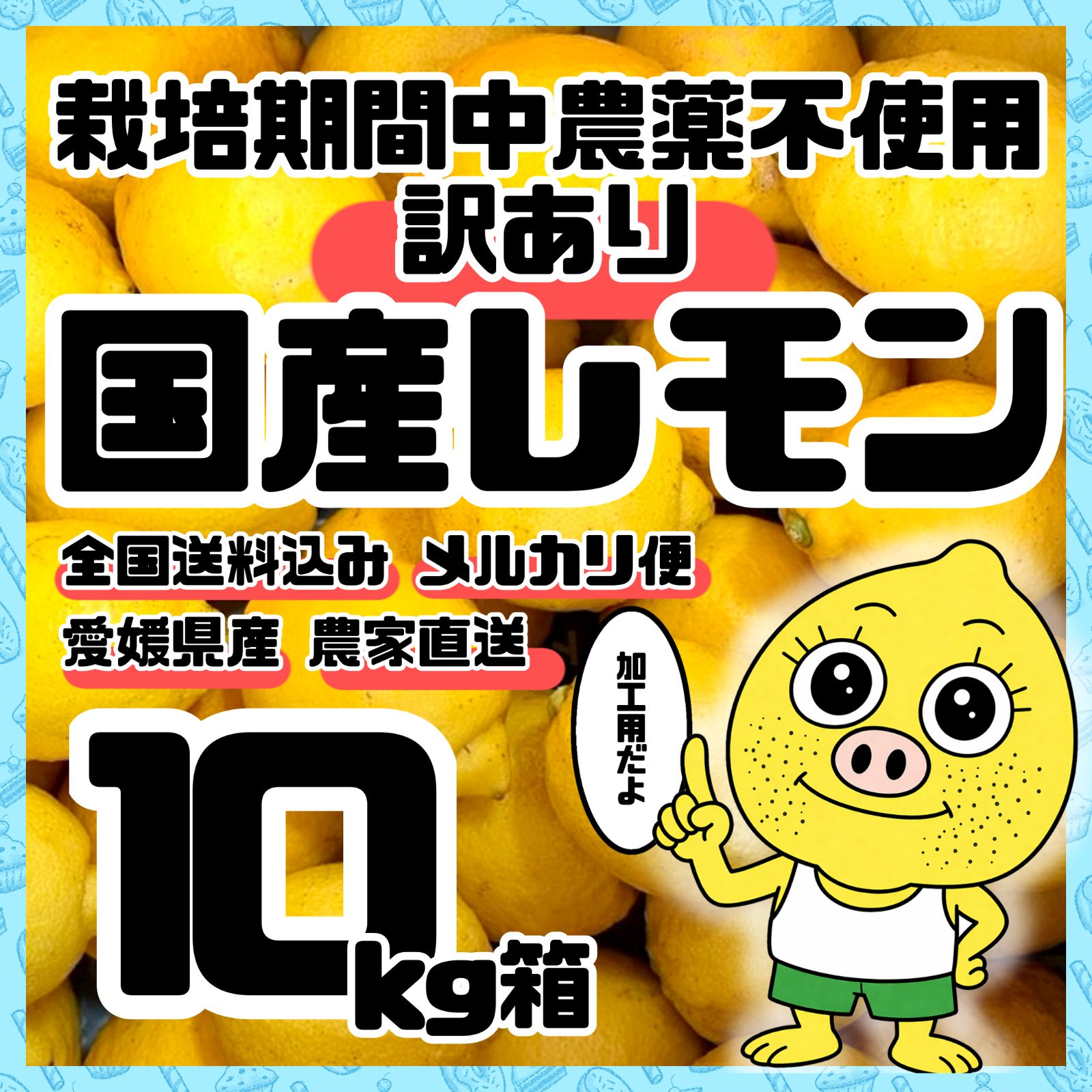 訳あり国産レモン10kg 農薬不使用 愛媛県産 - メルカリ