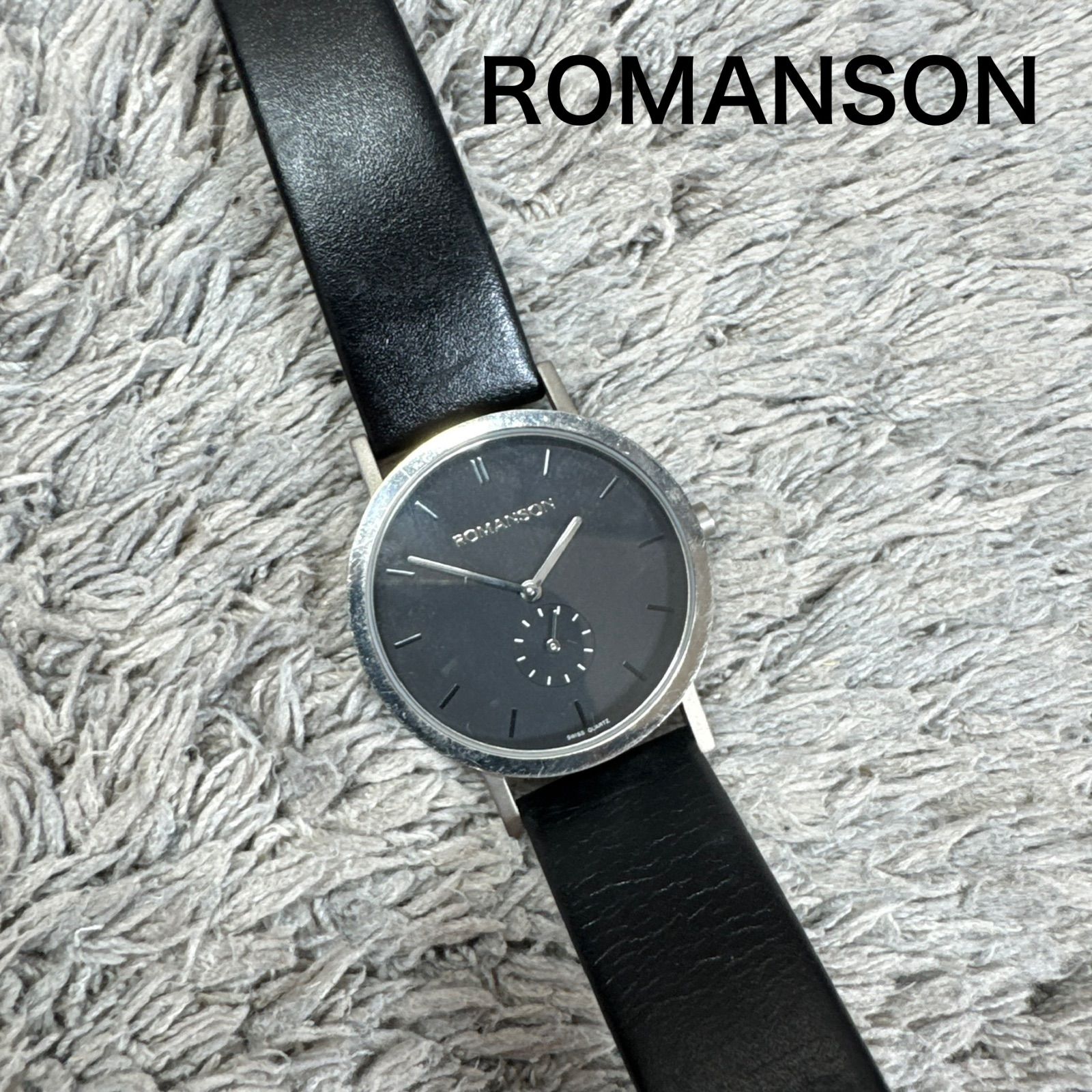 ROMANSON ロマンソン クォーツ アナログ 腕時計 DL9782NM 本革 レザーベルト
