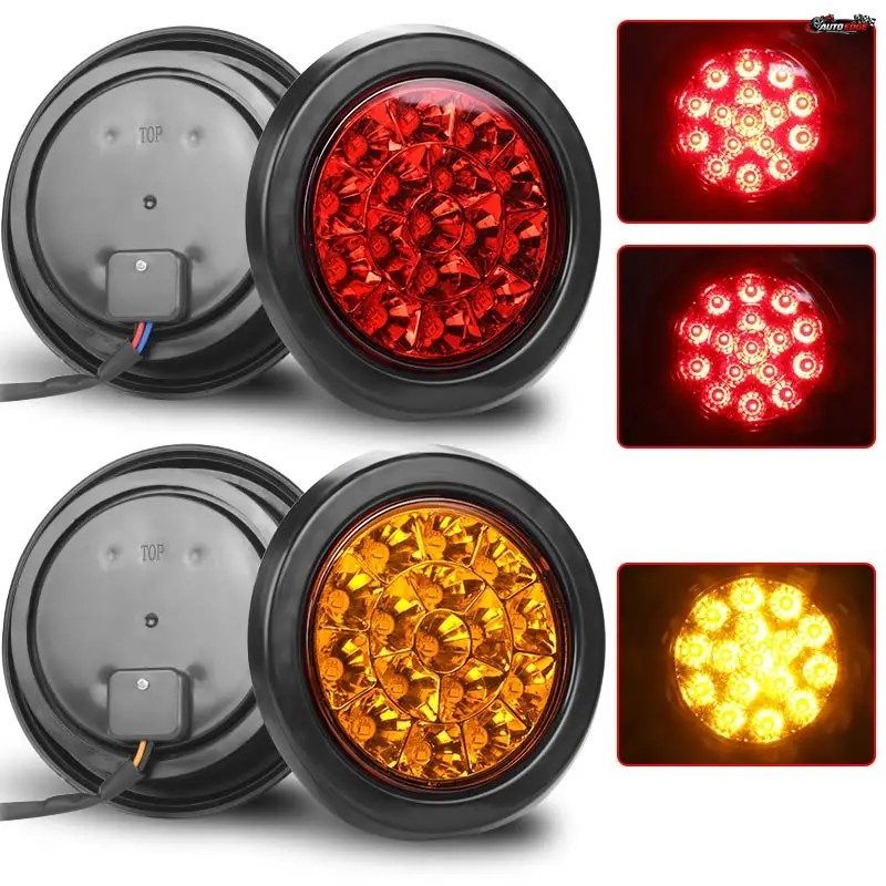 2個/4個 トラック トレーラー LED ブレーキ ストップ ターンシグナル 