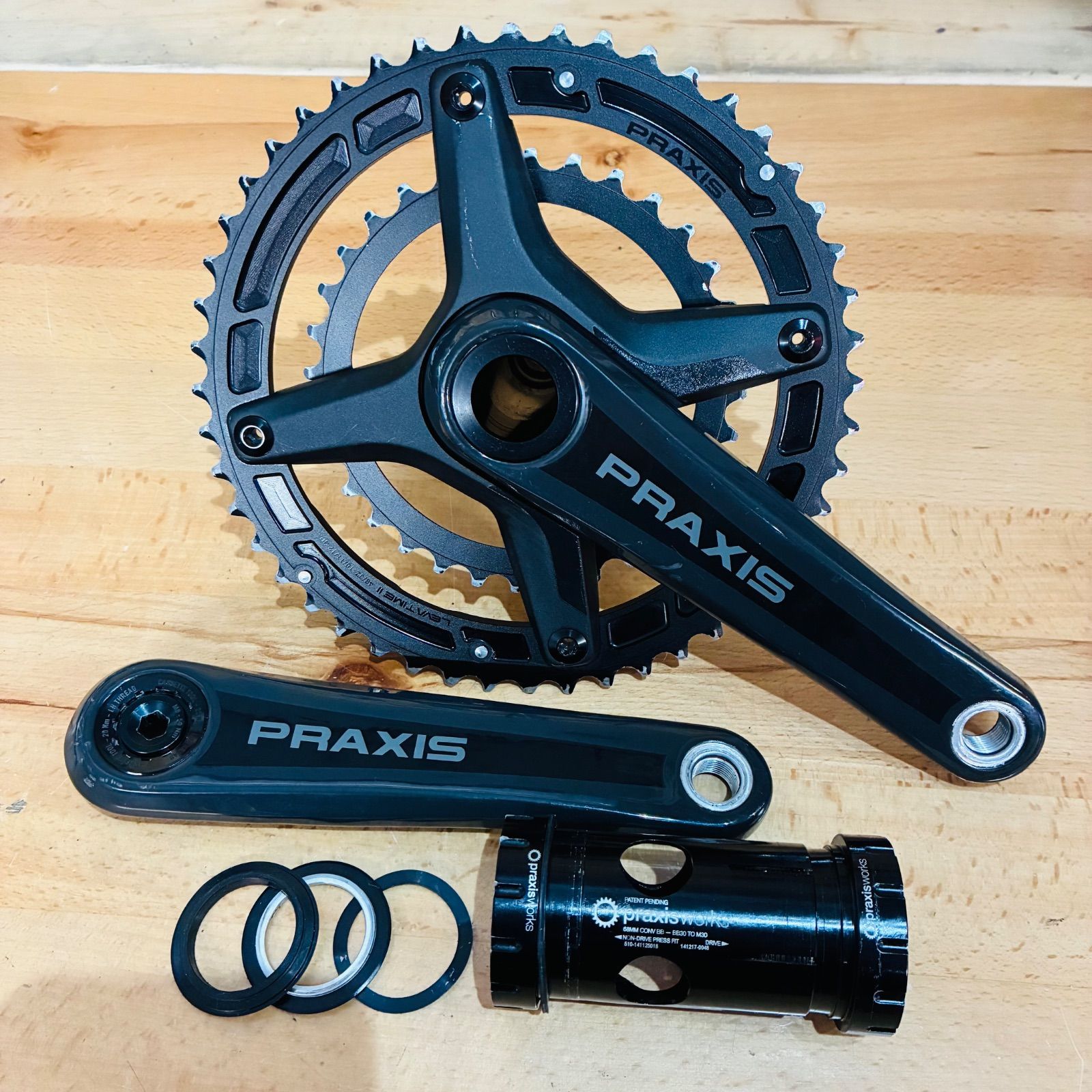 『praxis works』 クランクセット48T/32T/165mm 良品】 PRAXIS WORKS ZAYANTE 48-32T 165mm プラクシスワークス 10s