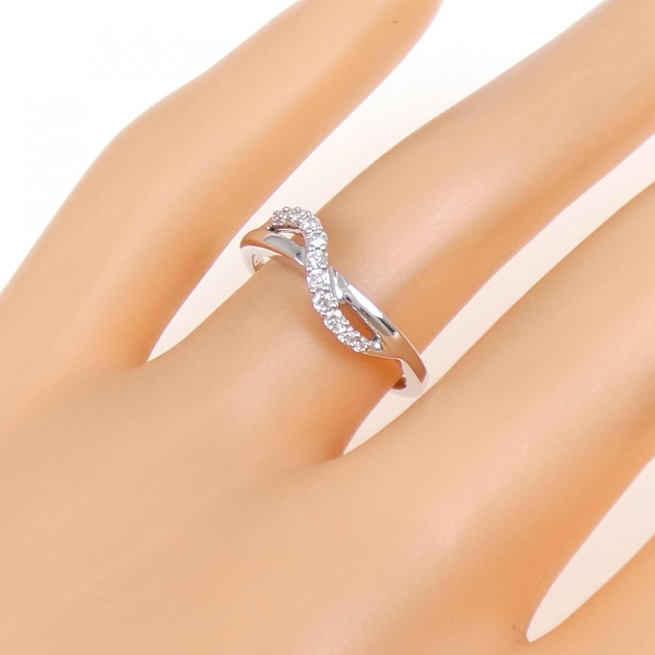 K18WG ダイヤモンド リング 0.10CT - メルカリ