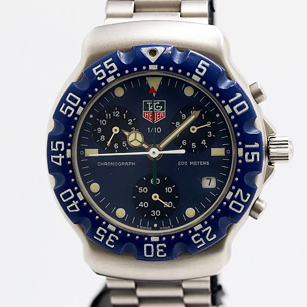 美品 稼働 タグホイヤー フォーミュラ1 570-513 SS QZ ネイビー文字盤 