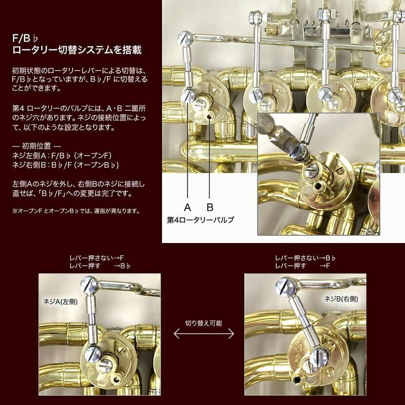フレンチホルン 本体 F/B♭ ケース付 - メルカリ