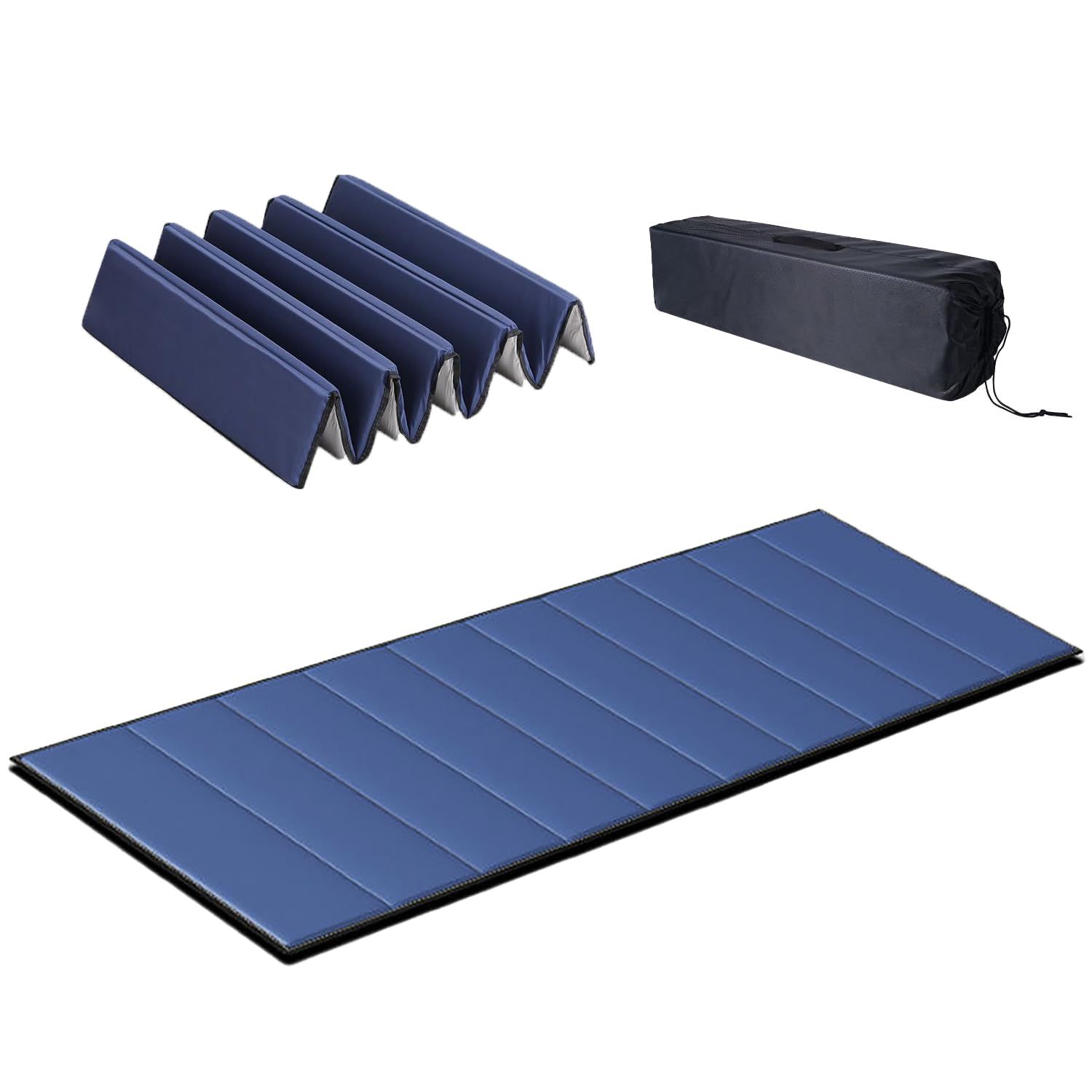 Outdoor Portable Sleeping Bag Mat Ultralight Waterproof Foldable Foam Mat Hiking Camping Travel Yoga Seat Cushion (190 x 70 cm | Blue)