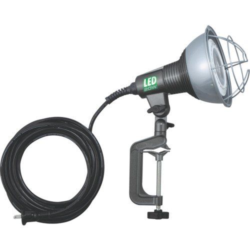 新品 ハタヤ (HATAYA) 照明 LED 投光器 屋外用 (防雨型) 防水 電球色 20W 全光束1940Lm コード10m ビーム角60度 二重絶縁 アース不要 バイス取り付け 作業灯 ワークライト 家庭用 工場用 建設現場 20WLED作業灯 RGL-