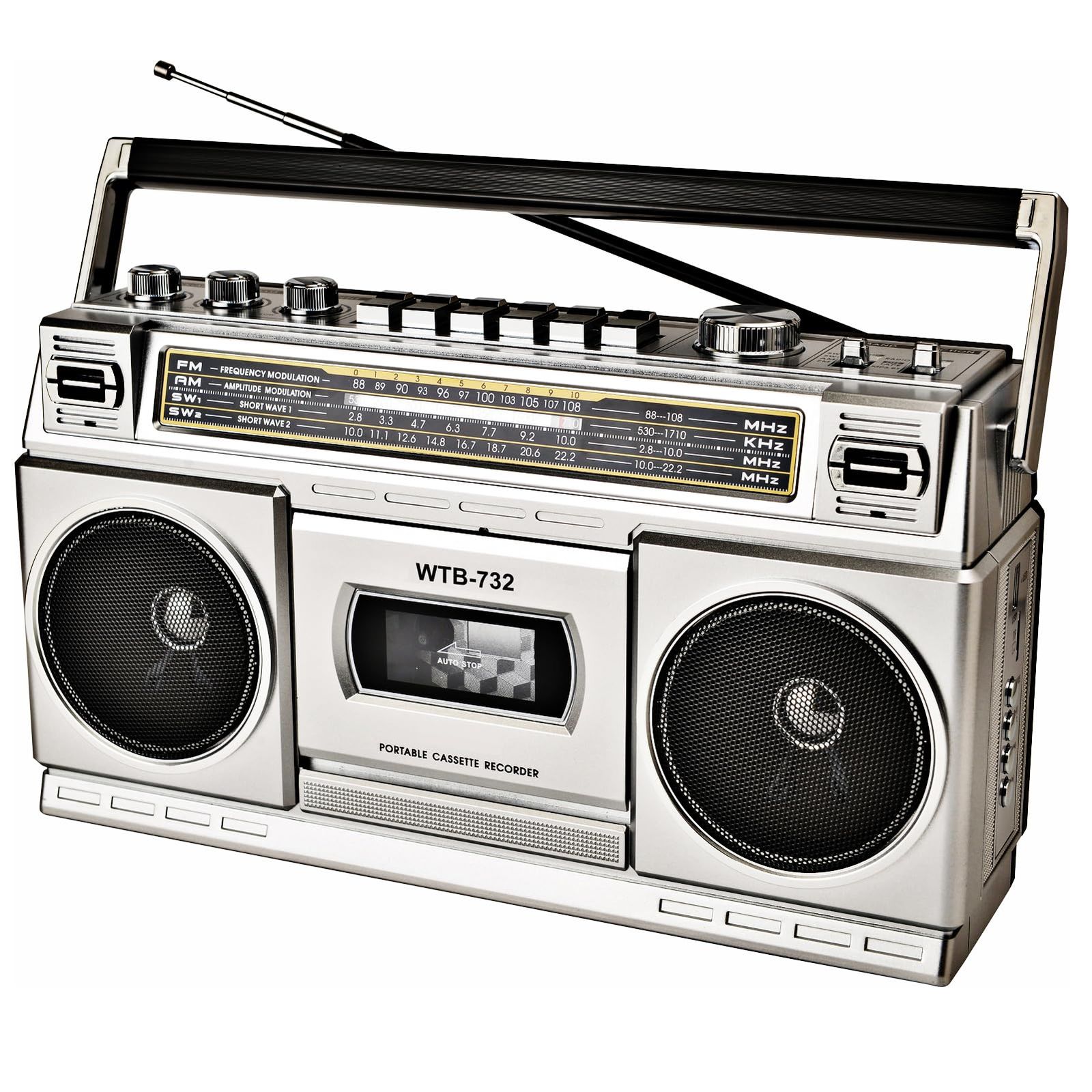 ラジカセ レトロ 80年代スタイル カセットプレーヤー内蔵 Bluetooth