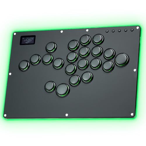 Guilekeys レバーレス アケコン GK-21 2025改良型×コスパ レバーレスコントローラー 21ボタン RGBライト ボタンリム搭載 格ゲー向け PS4|PS3|PC|Android|Steam|Switch対応 遅延なし 静音 467fb00a