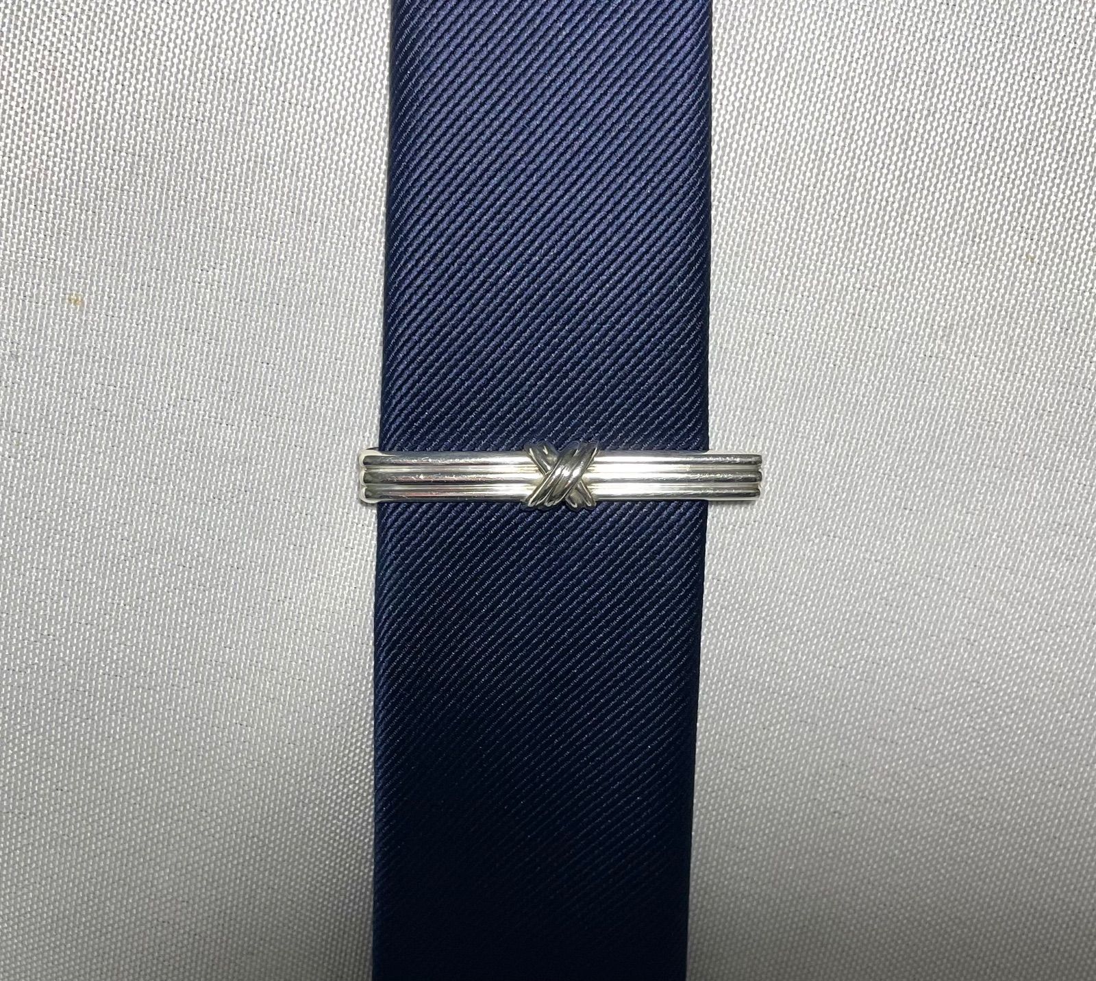 美品 Tiffany ティファニー シグネチャークロス ストライプライン
