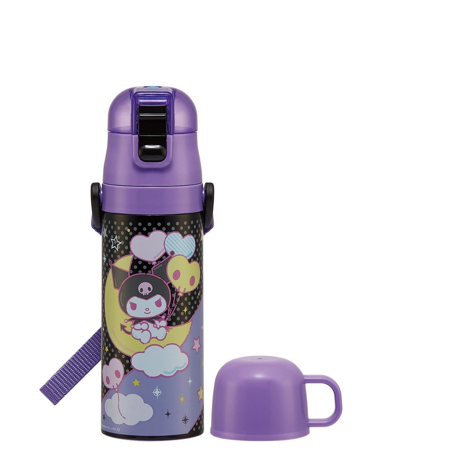 新品 スケーター(Skater) 水筒 子供用 2WAY 直飲み 470ml コップ飲み 430ml サンリオ クロミ 女の子 ステンレス 保温保冷 軽量 waterbottle スポーツボトル キッズ こども 水瓶 SKDC4-A