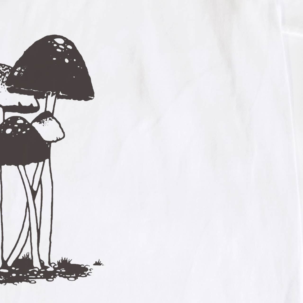前衛音楽 きのこ / ジョン・ケージ 半袖 白 Tシャツ 男女兼用 ホワイト 