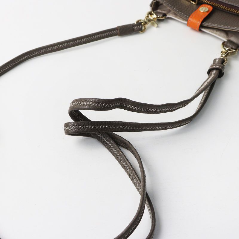 美品 ペレボルサ PELLE BORSA Reinette Goods レネットグッズ マイクロショルダーバッグ＼トープ グレー系 ポーチ レザー【2400014910629】 美品 ペレボルサ PELLE BORSA Reinette Goods レネットグッズ マイクロ
