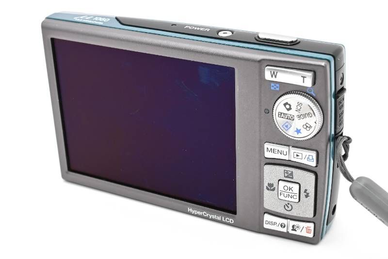 実用品 箱あり】Olympus オリンパス μ1060 青 ブルー コンパクト
