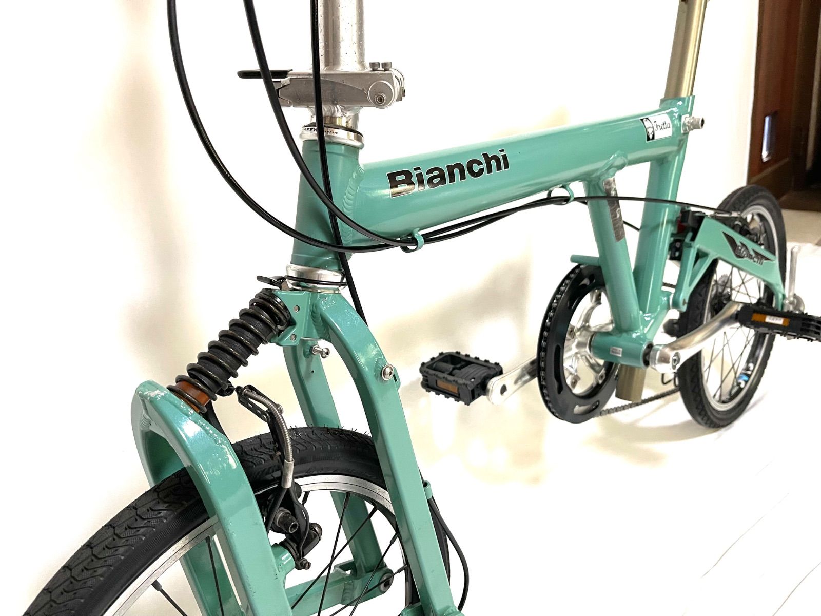 0297【即乘】送料無料 ビアンキ Bianchi 折り畳み自転車 Fretta