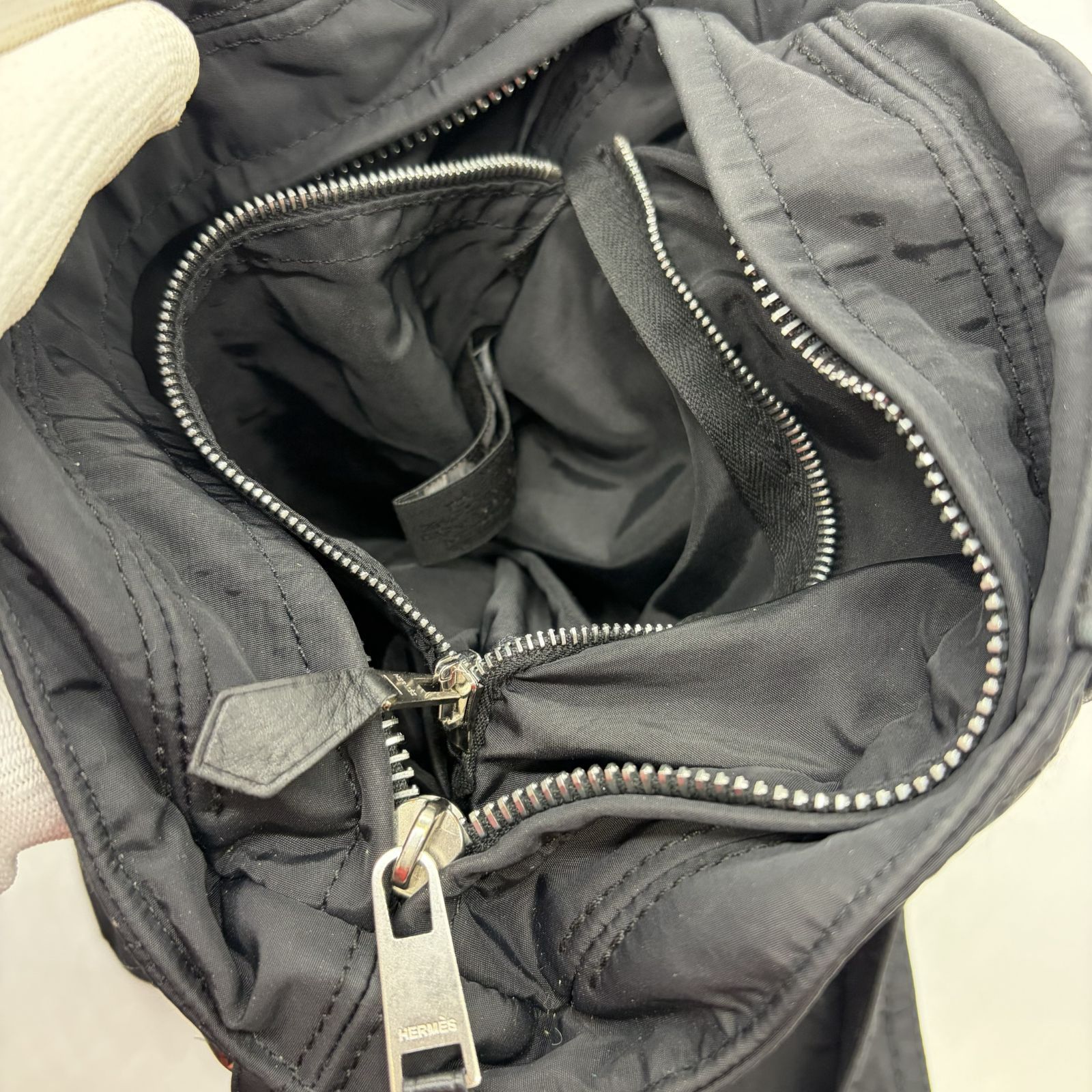 ☆HERMES アカプルコ バンドリエール ナイロン ショルダーバッグ 