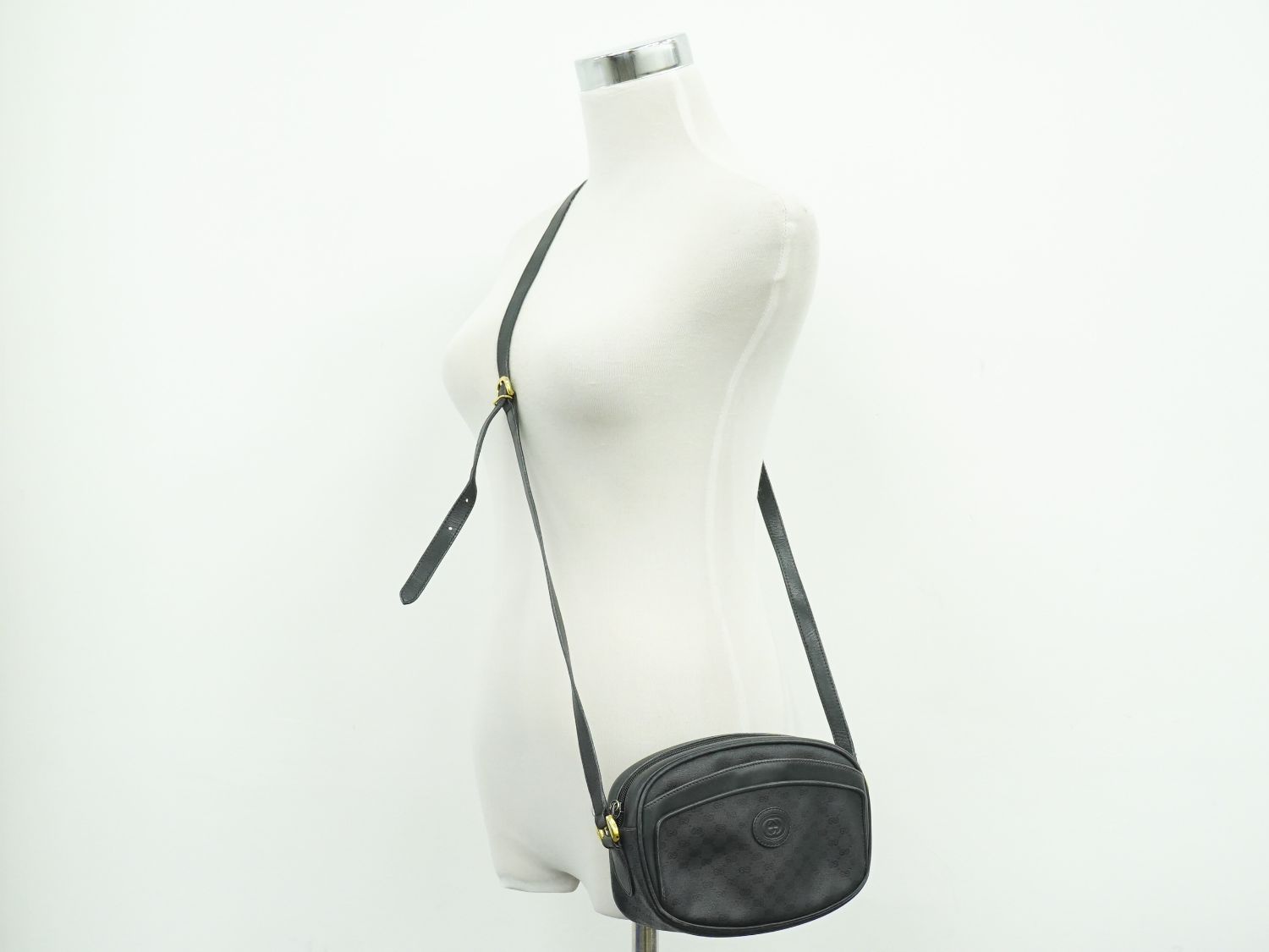 本物 グッチ GUCCI マイクロGG ショルダーバッグ ポシェット PVC 