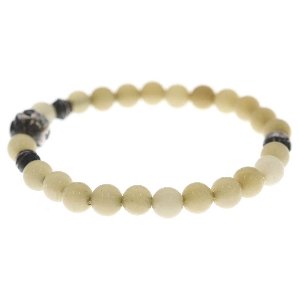 CHROME HEARTS (クロムハーツ) 6mm BEAD 6mmビーズブレス ホワイト