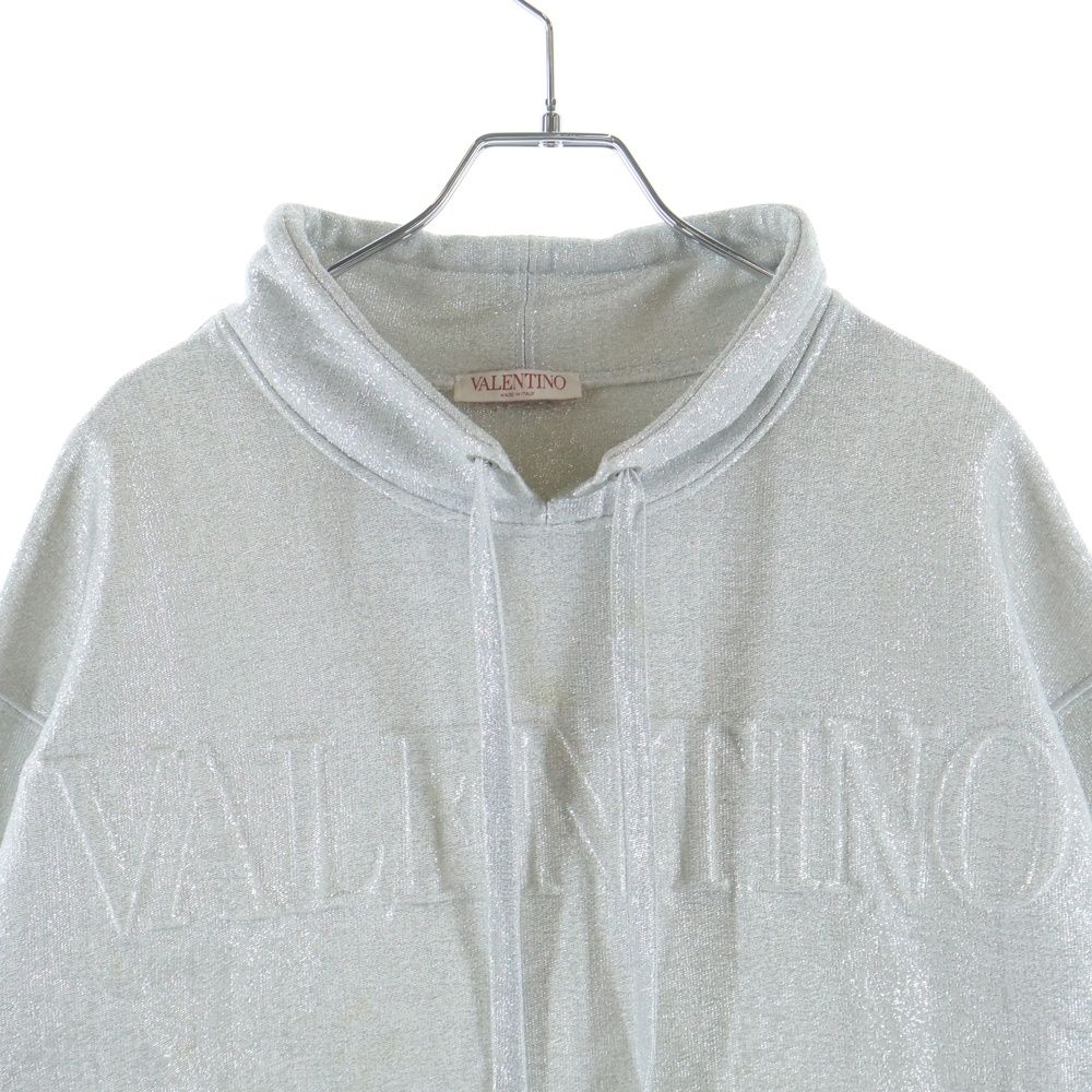 VALENTINO ヴァレンティノ エンボスロゴパーカー XV3MF18186M シルバー レディース VALENTINO - VALENTINO ヴァレンティノ エンボスロゴパーカー