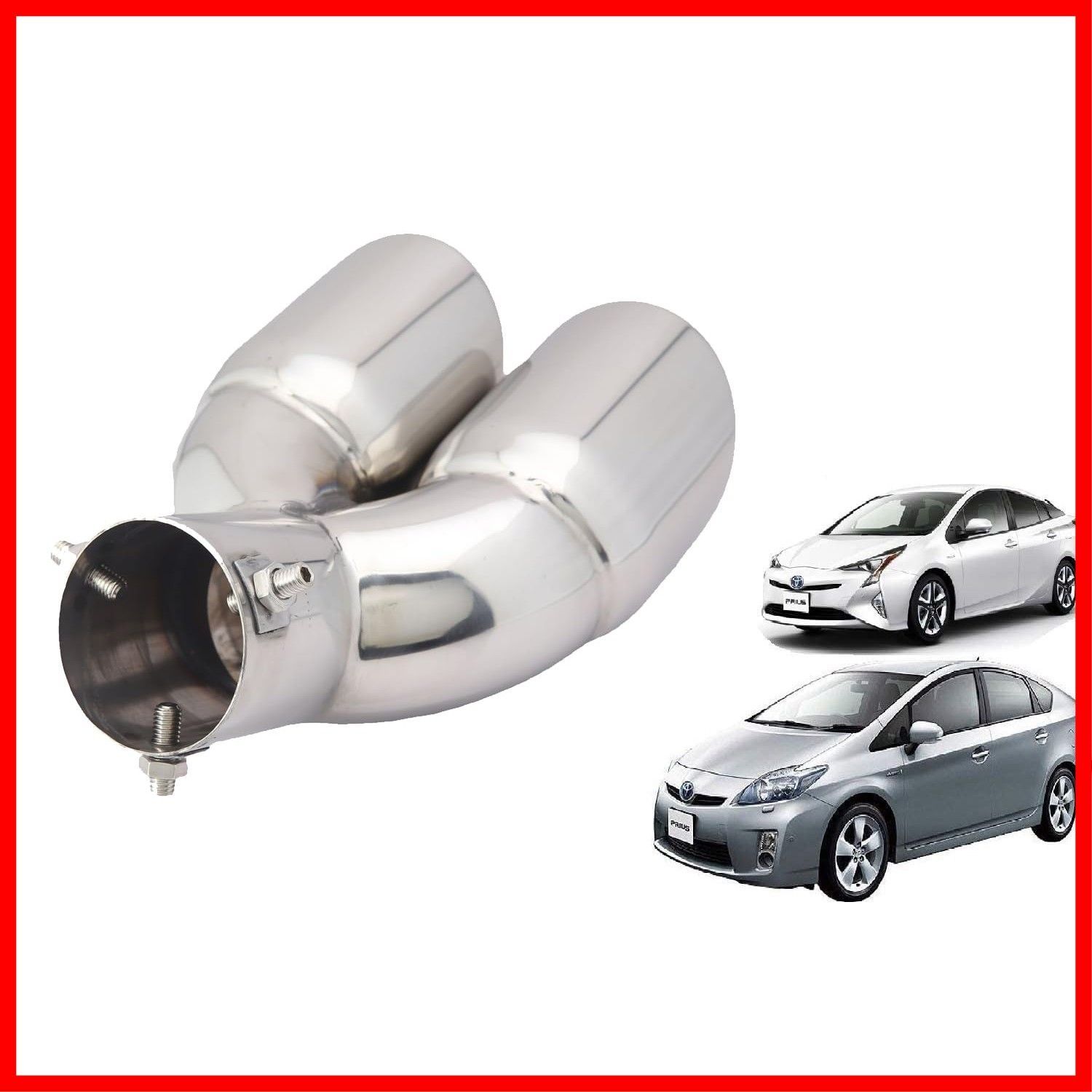 プリウス専用 2本出しマフラーカッター TOYOTA Prius 30系 40系 50系 