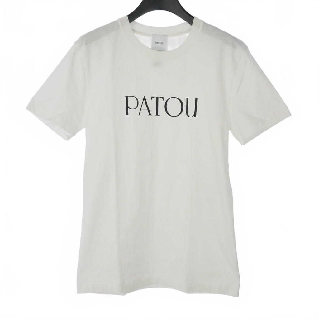 BM123　PATOU パトゥ　ホワイト　半袖　ロゴ　Tシャツ　コットン　XS BM123 PATOU パトゥ ホワイト 半袖 ロゴ Tシャツ コットン XS 【公式通販】