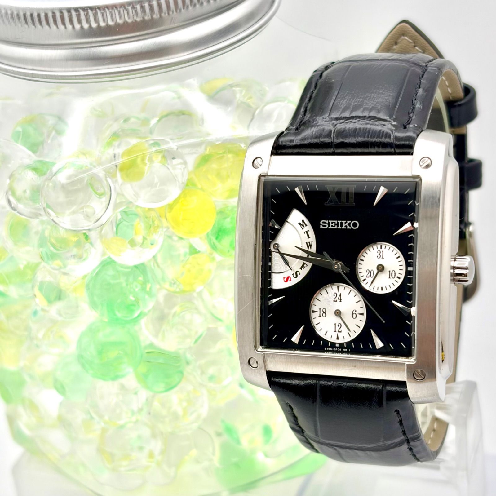 SEIKO セイコー 5Y66-0AF0 クォーツ デイデイト スクエア 美品 SEIKO セイコー 5Y66-0AF0 クォーツ デイデイト スクエア 美品