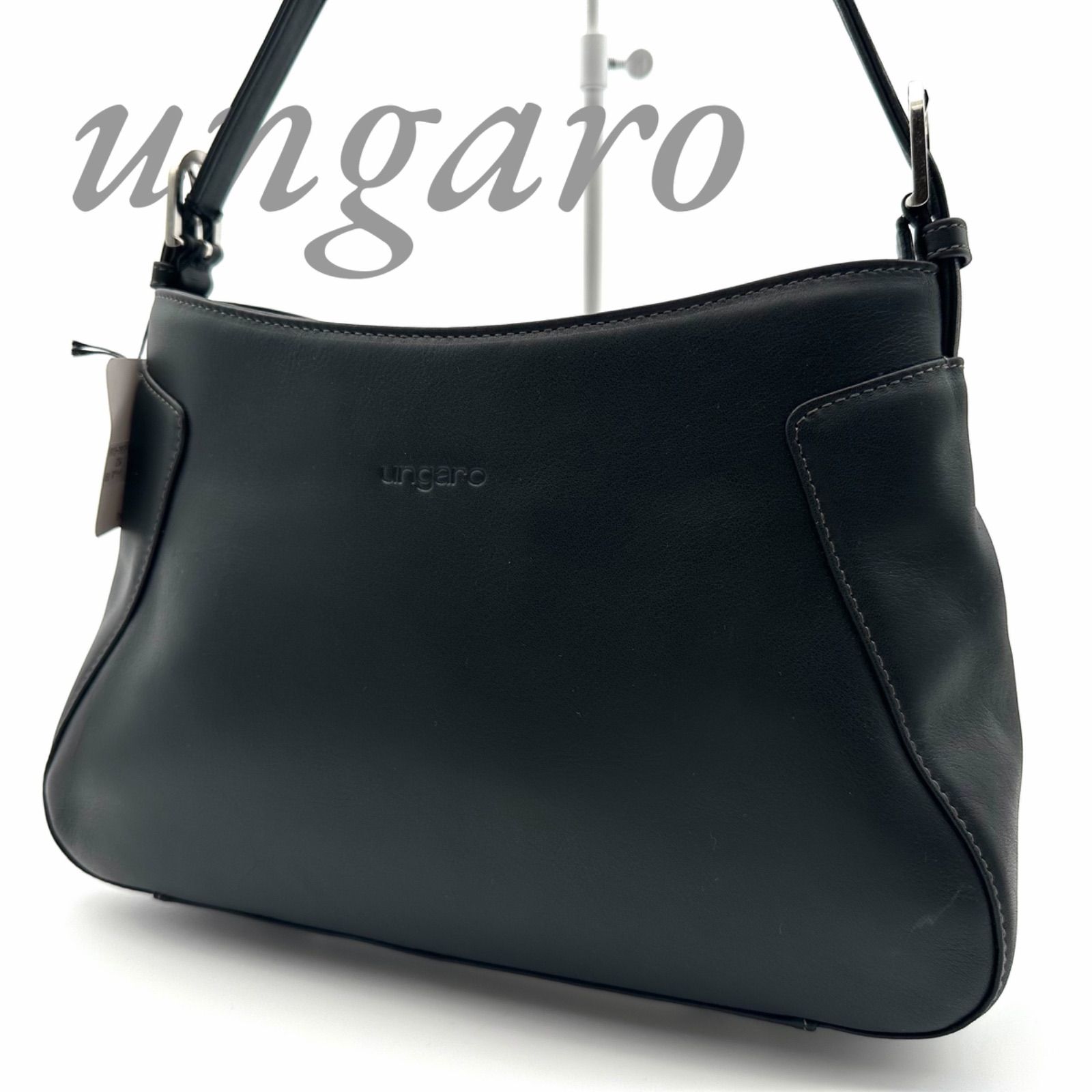B5111】 ungaro ウンガロ ワンショルダーバッグ レザー 牛革 ブラック