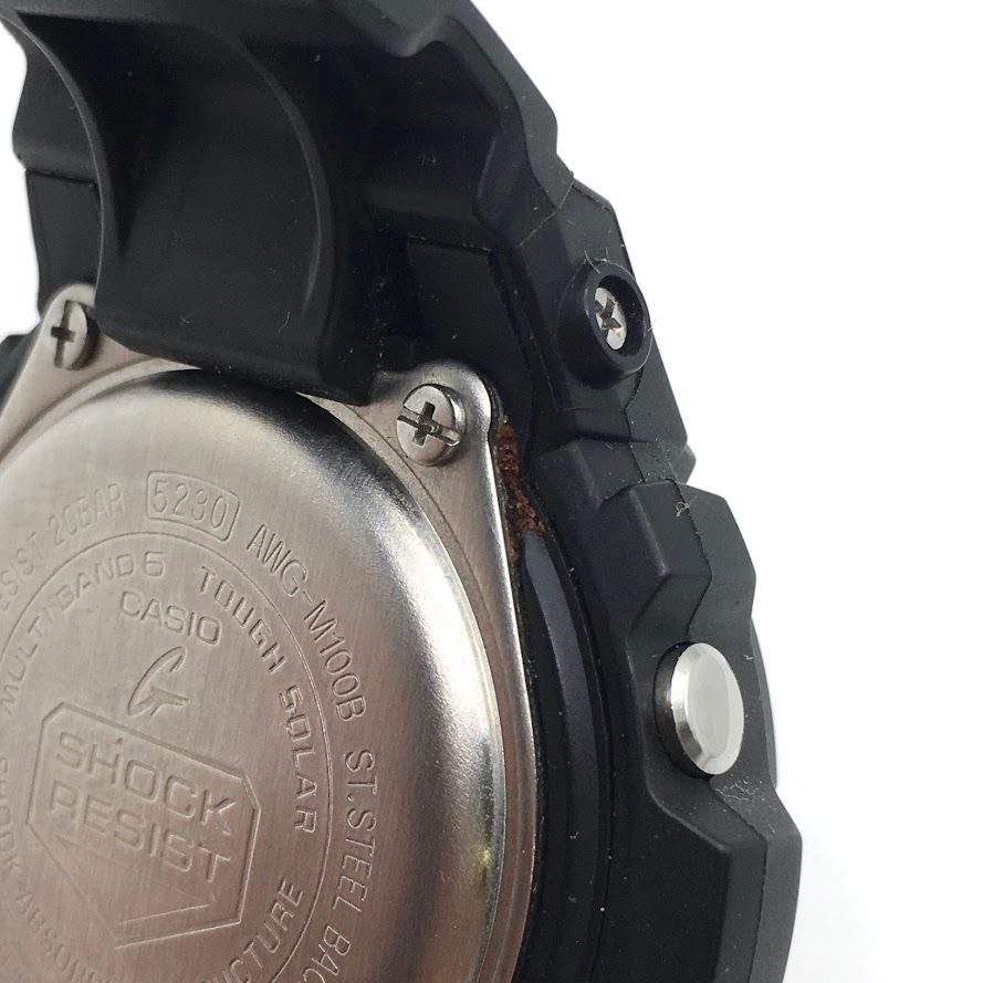 【倉吉店】 中古 G-SHOCK | ジーショック 腕時計 アナデジ電波ソーラー AWG-M100B ブラック 【131】 G-SHOCK - 【倉吉店】 中古 G-SHOCK | ジーショック 腕時計 アナデジ