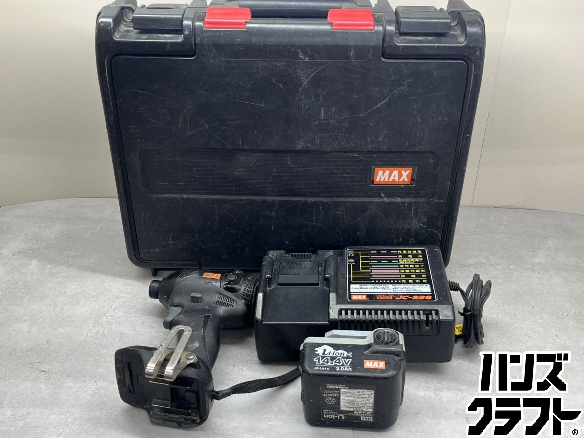 ♪【中古】 MAX PJ-ID144 インパクトドライバ 14.4V バッテリー、充電 