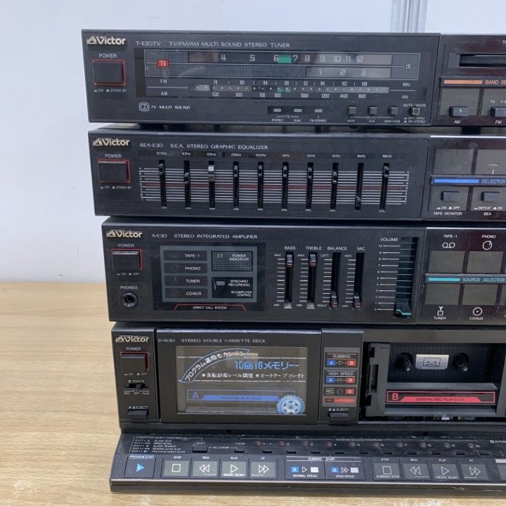 ステレオセット・ジャンク品 □01)【1点限り!】【ジャンク】Victor ビクター システムコンポセット