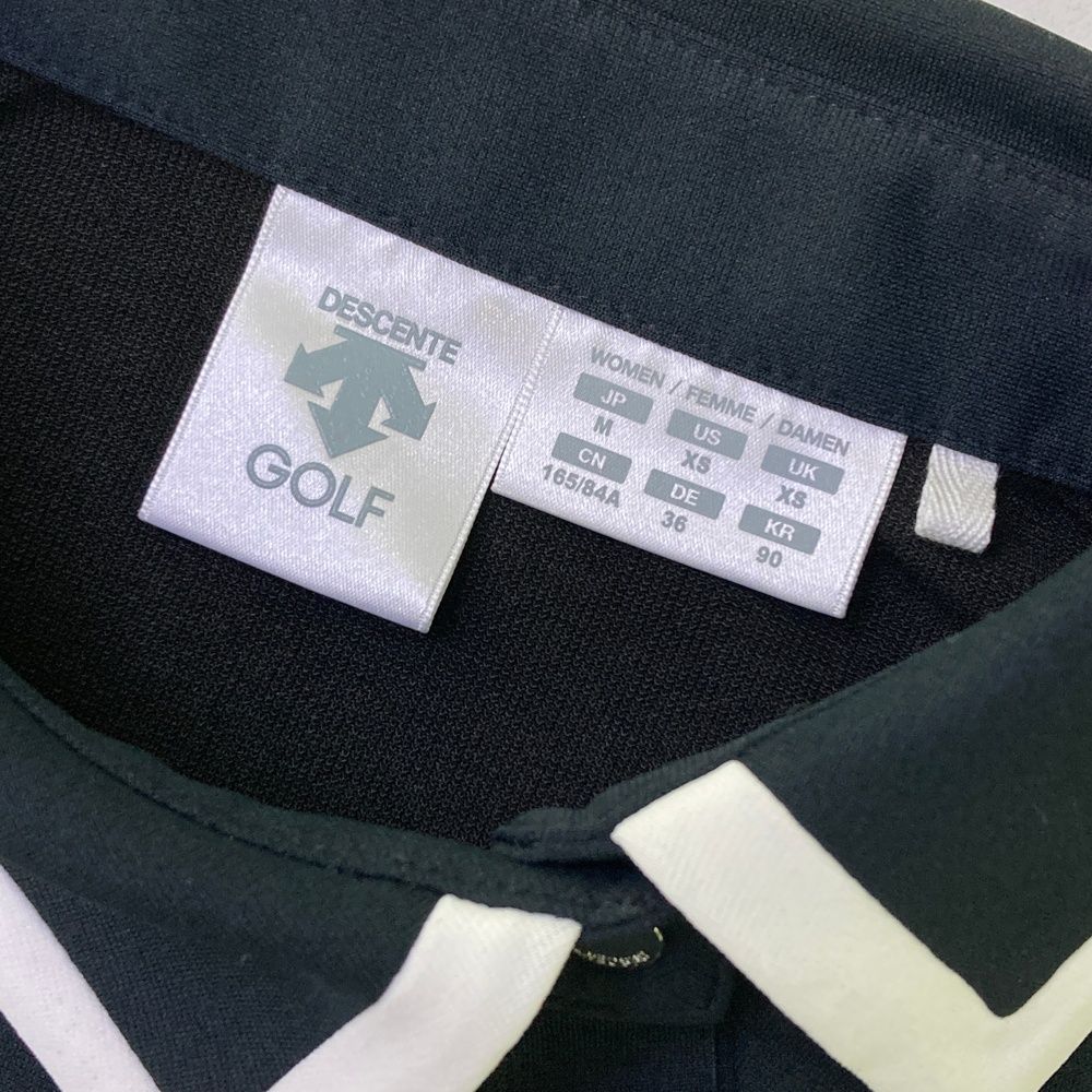 サイズ：M DESCENTE GOLF デサントゴルフ ノースリーブポロシャツ
