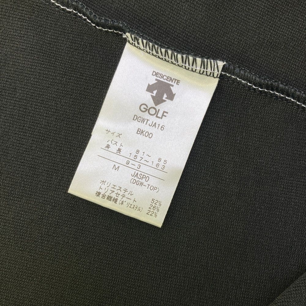 サイズ：M DESCENTE GOLF デサントゴルフ ノースリーブポロシャツ