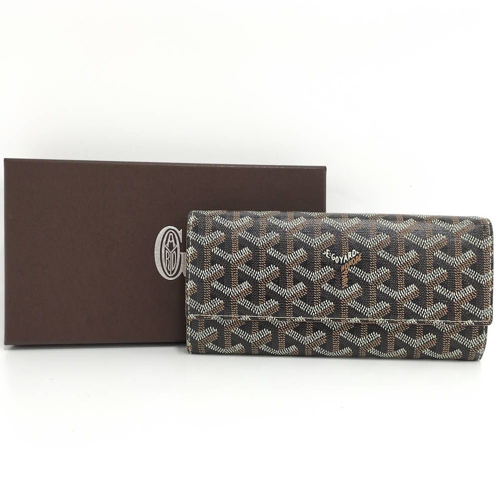GOYARD ヴァレンヌ 二つ折り長財布 PVC×レザー GOYARD - GOYARD ヴァレンヌ 二つ折り長財布 PVC×レザーの通販 by