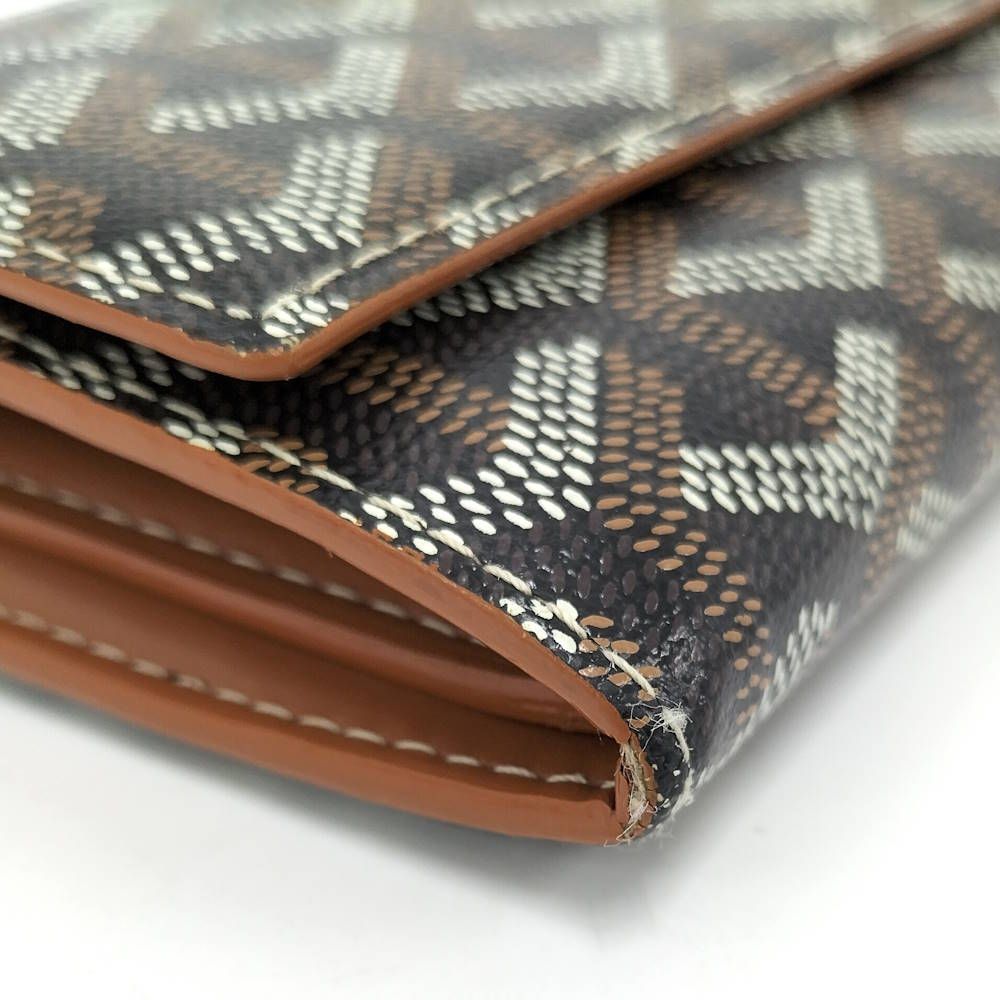 GOYARD ヴァレンヌ 二つ折り長財布 PVC×レザー GOYARD（ゴヤール） 長財布 黒 PVC ヴァレンヌ 二つ折り長財布