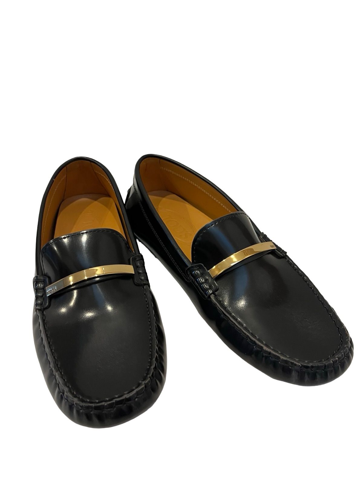 TOD'S トッズ ドライビングシューズ ローファー エナメル ブラック
