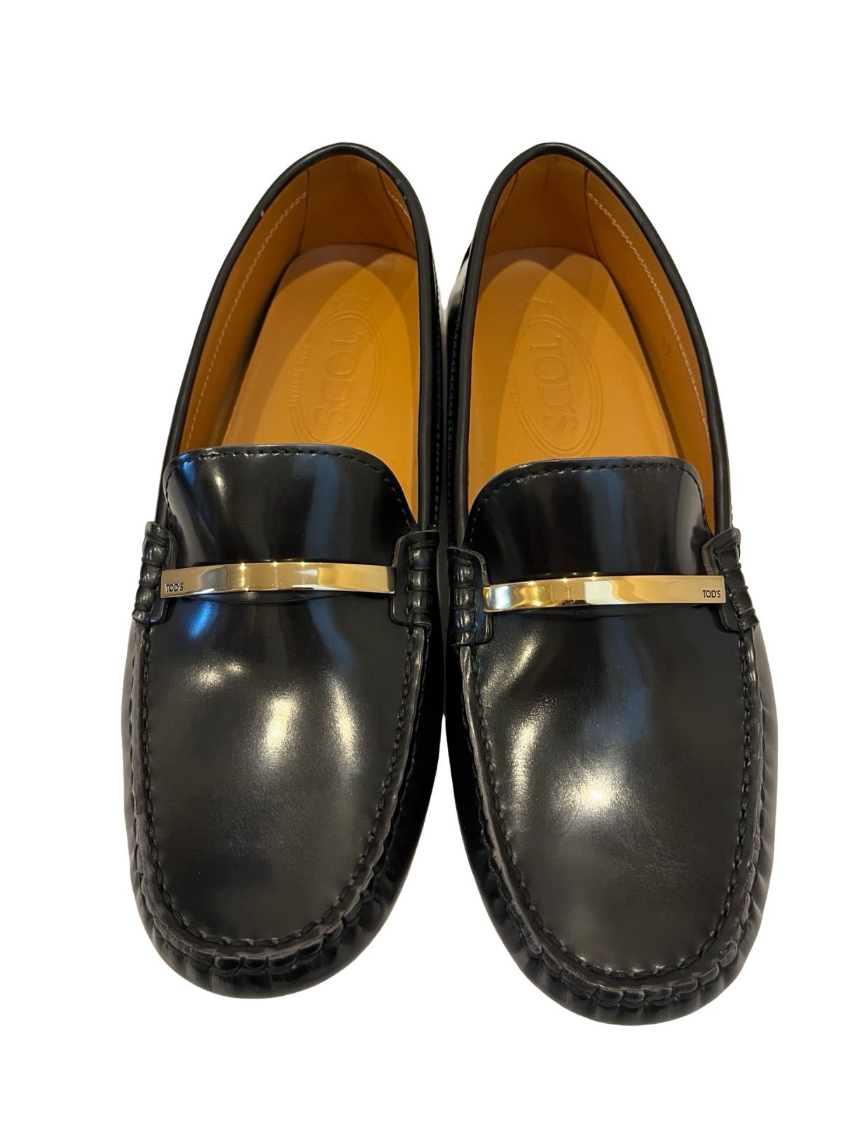 TOD'S トッズ ドライビングシューズ ローファー エナメル ブラック