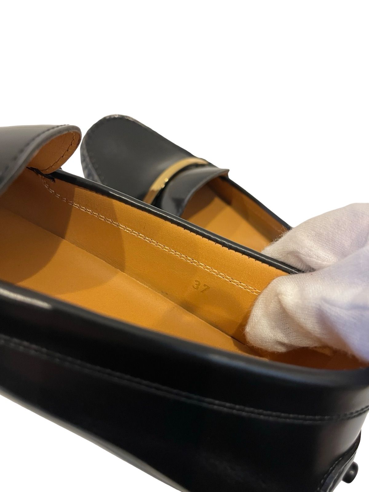 TOD'S トッズ ドライビングシューズ ローファー エナメル ブラック TOD'S トッズ ドライビングシューズ ローファー エナメル ブラック