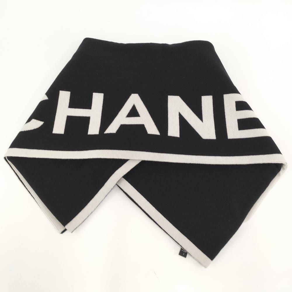 CHANEL ストール ブランケット ケース付き COCO ウール×カシミヤ CHANEL - CHANEL ストール ブランケット ケース付き COCO ウール