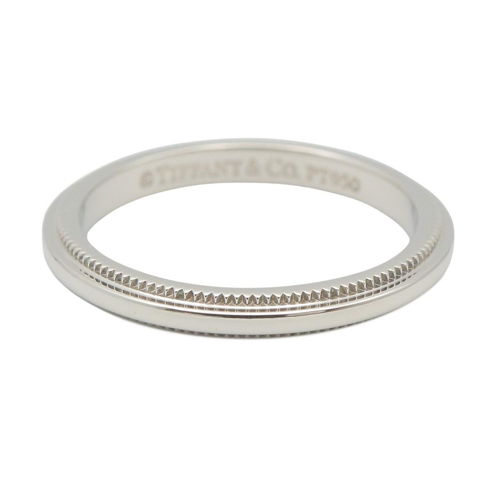 ティファニー TIFFANY&CO. ミルグレイン 5号 リング 幅2mm Pt プラチナ 
