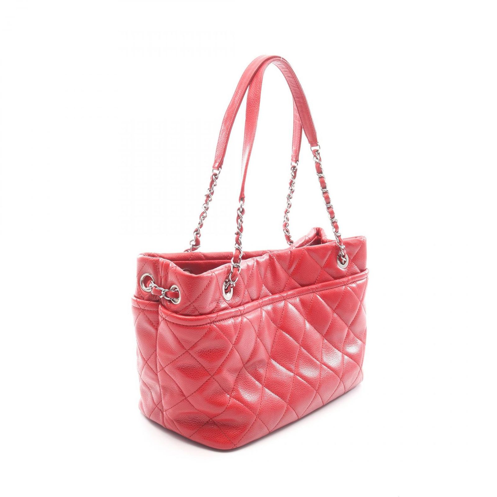 シャネル CHANEL マトラッセ ショルダーバッグ バッグ キャビアスキン(グレインドカーフ) レディース レッド系 【中古】 ビジネスアフィニティ マトラッセ チェーンショルダーバッグ キャビア