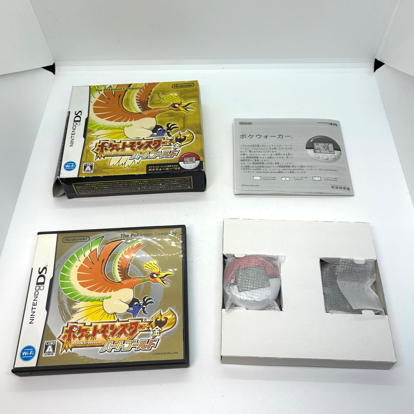 美品】DS ポケットモンスター ハートゴールド ポケウォーカー付き 金