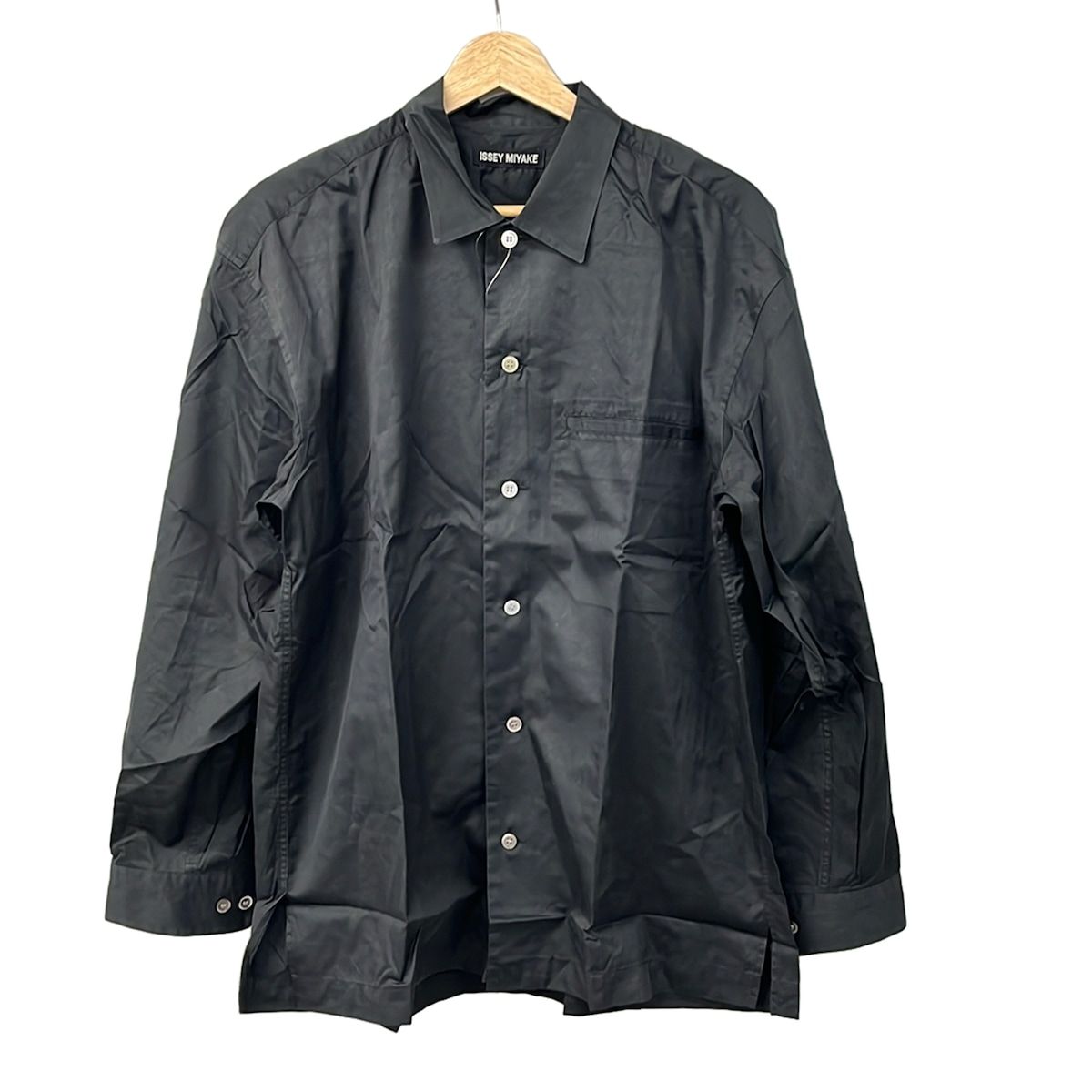 ISSEYMIYAKE(イッセイミヤケ) 長袖シャツ サイズ2 M メンズ 黒 - メルカリ