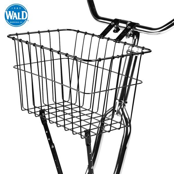 【正規輸入品】WALD 198 Multi Fit Front Basket BLACK ウォルド 前かご ブラック ＊ブラケット、ステー付属