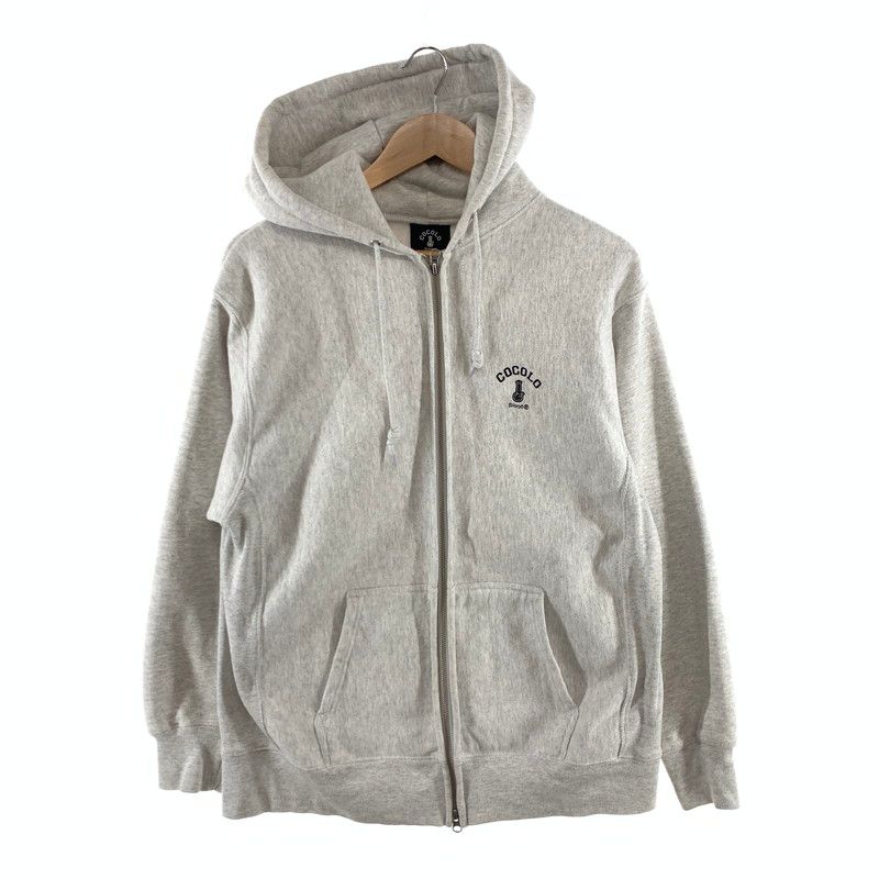COCOLO アッシュグレー パーカー 中古品】COCOLO ジップアップパーカー トップス ブランド 古着 裏起毛