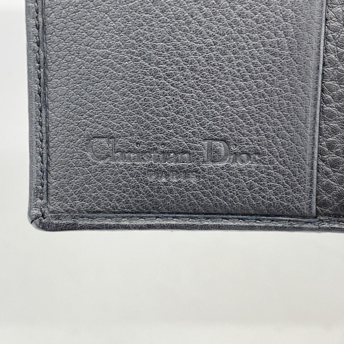 6dc3388】クリスチャンディオール 財布 カナージュ レザー ブラック