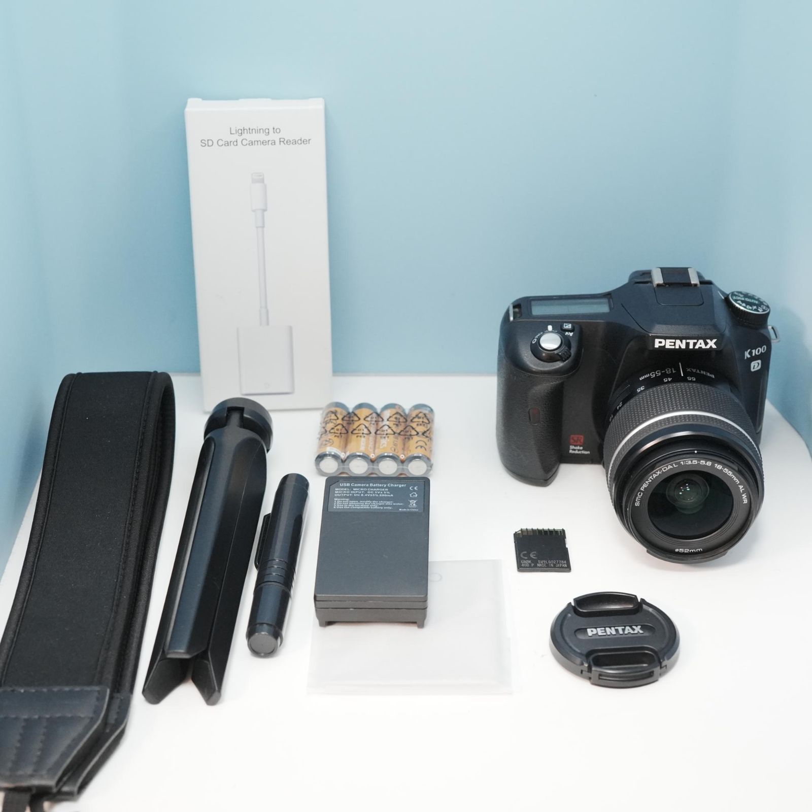 ★PENTAX K100 D★望遠付き●転送OK●すぐ使える●ビギナー向け  1ヶ月動作補償あり！ 安心のゆうパック代引き発送！ 送料、代引き手数料無料！ PENTAX K100 D 一眼レフ スマホ転送OK フルセット 美品 a6234 - メルカリ