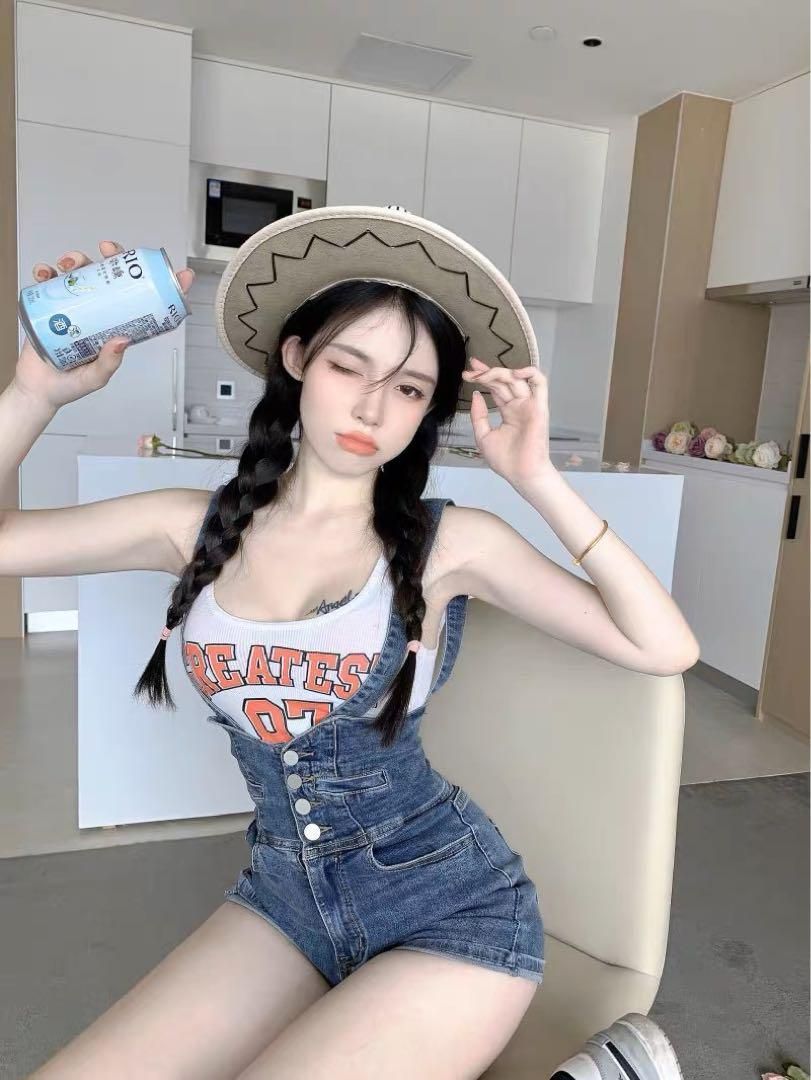 新品 未使用 レディース ファッション系 韓国 服 レディース ワンピース ミニ デニム サロペット オーバーオール