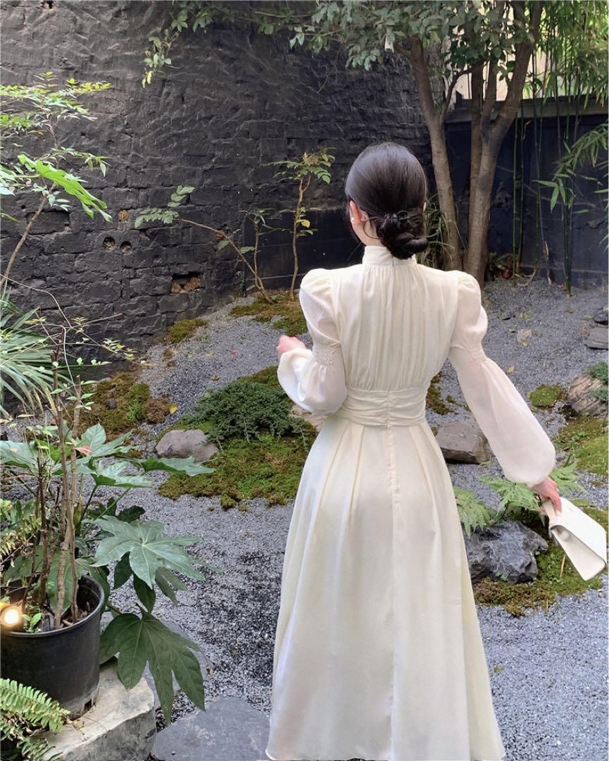 新品 未使用 レディース ファッション系 韓国 服 レディース ワンピース 白 ドレス ロング パーティードレス 白 大人