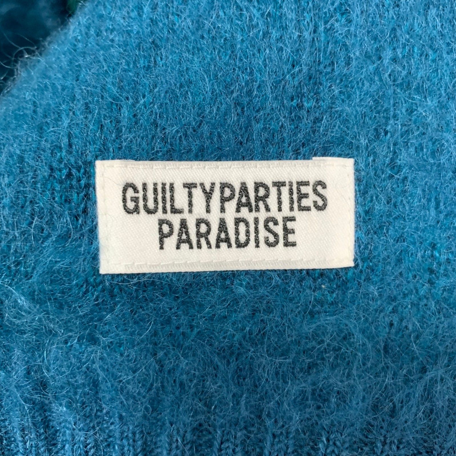 GUILTY PARTIES ブルー カーディガンM美品 ワコマリア WACKO MARIA GUILTY PARTIES モヘア ウール カーディガン
