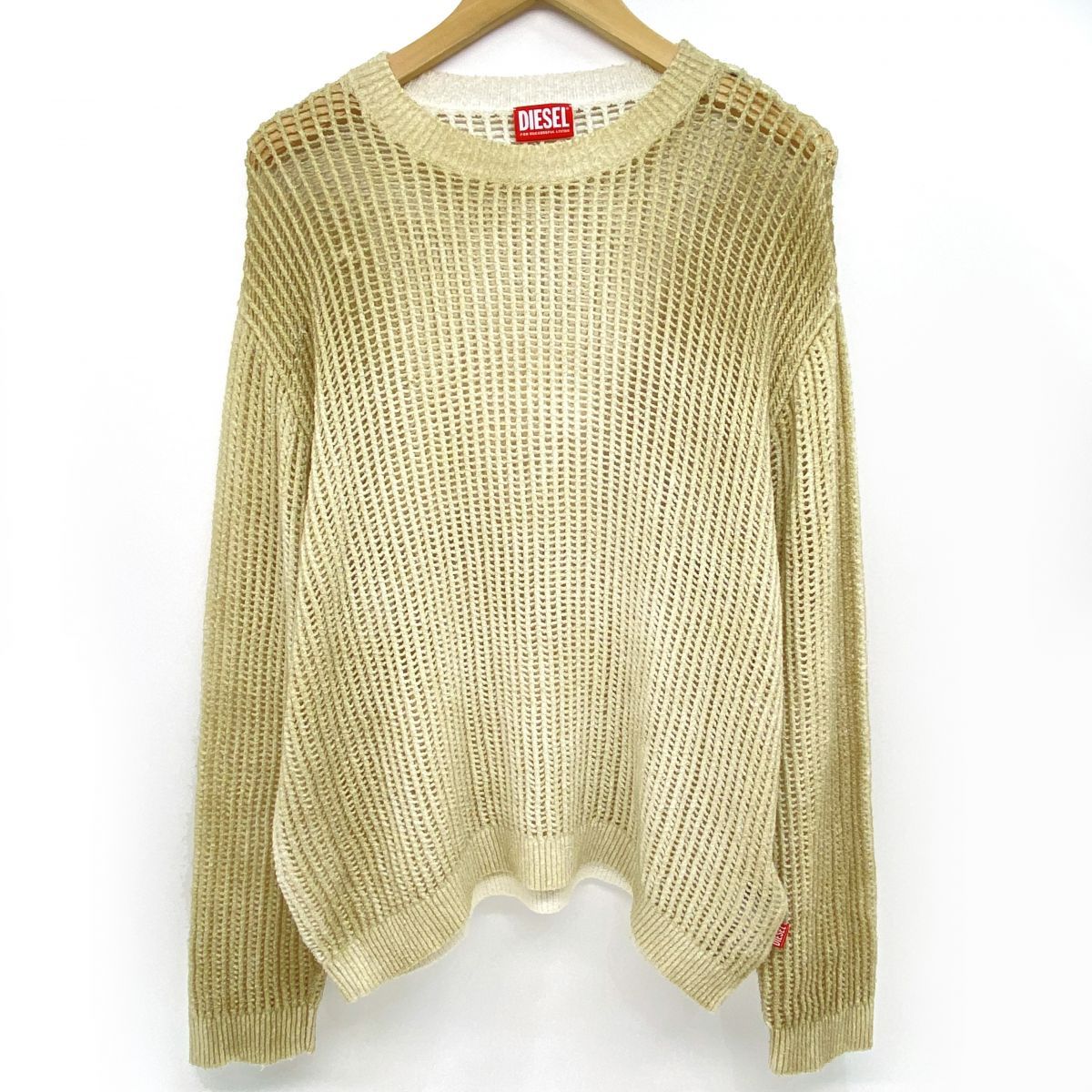 DIESEL ディーゼル K-SKUAT メッシュ クルーネックニット セーター 